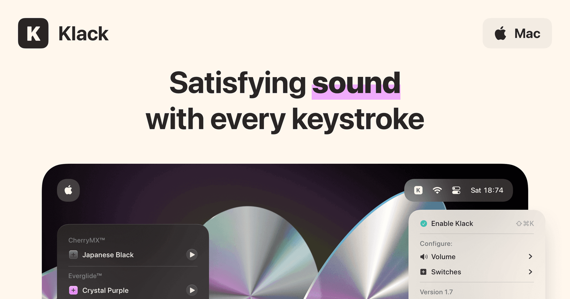 Klack screenshot