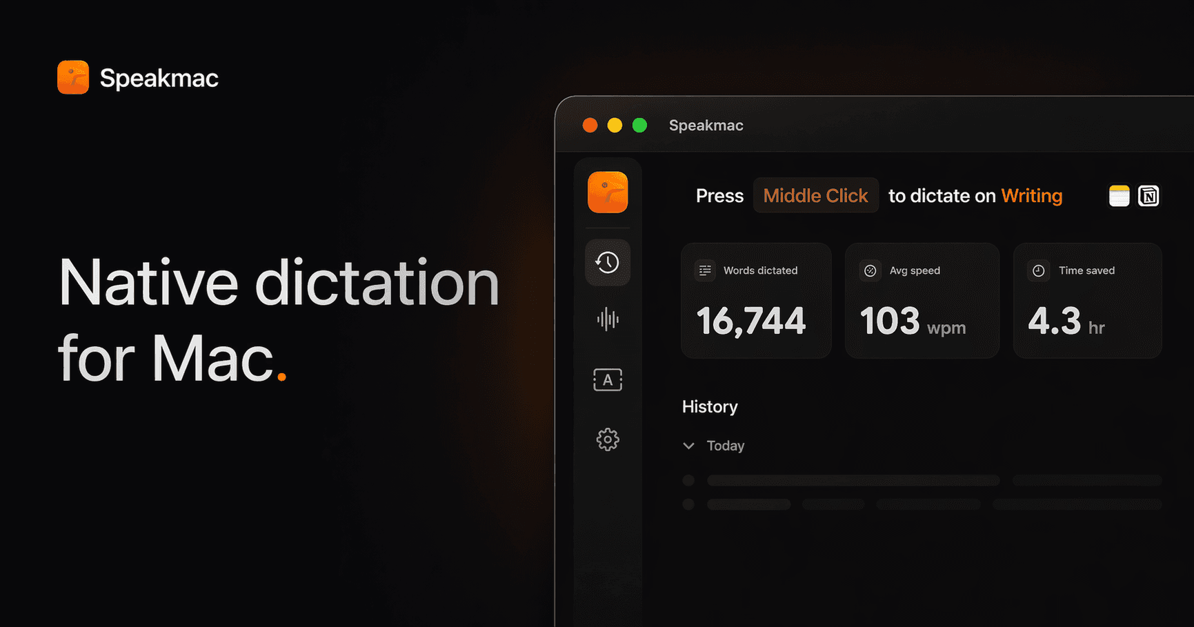 Speakmac screenshot