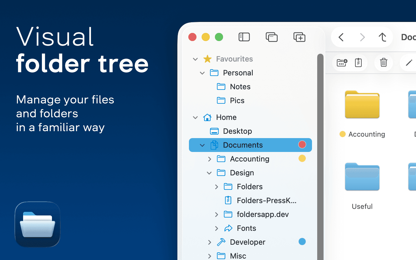 Folders screenshot